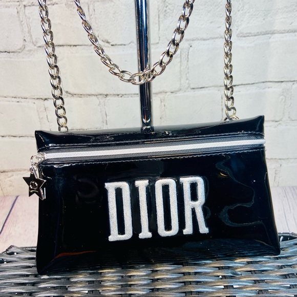 DIOR beauty cosmetic pouch crossbody custom painted - Picture 1 of 9